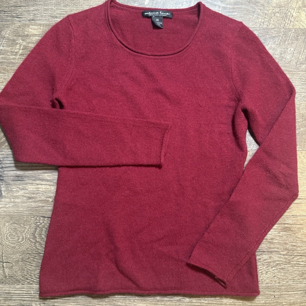 Marina Luna 100%‎ Cashmere Sweater Old Money Classic Soft XS